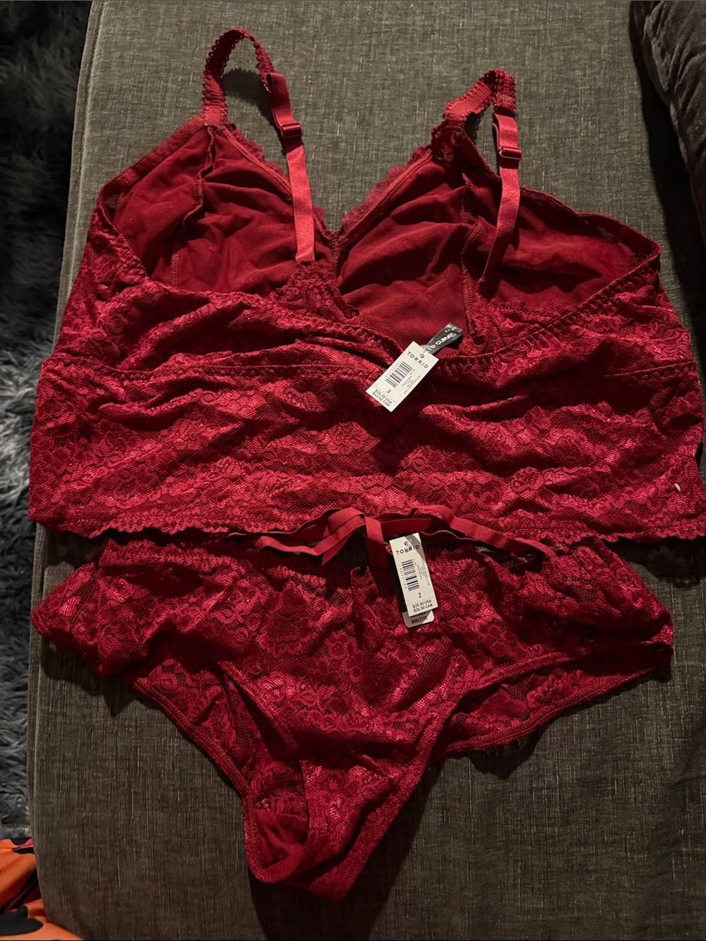 torrid Red Lace Bralette & Bikini Set - Picture 2 of 2